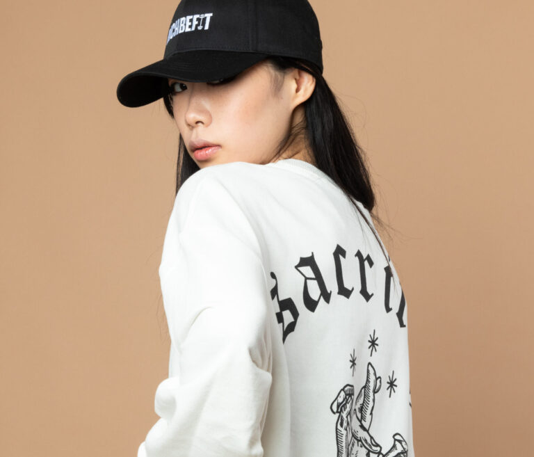 Modella identity per brand di sport